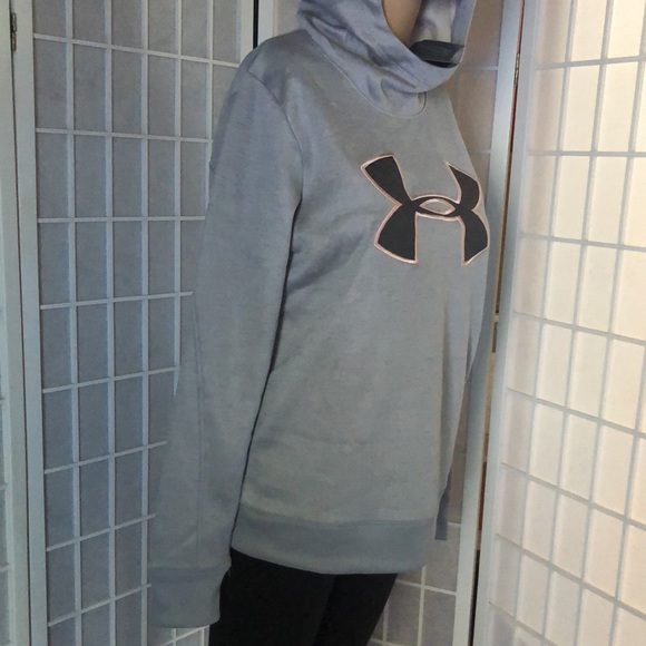 UNDER ARMOUR Big Logo Fleece Hoodie Sweatshirt Sweater Size Small - Picture 3 of 8